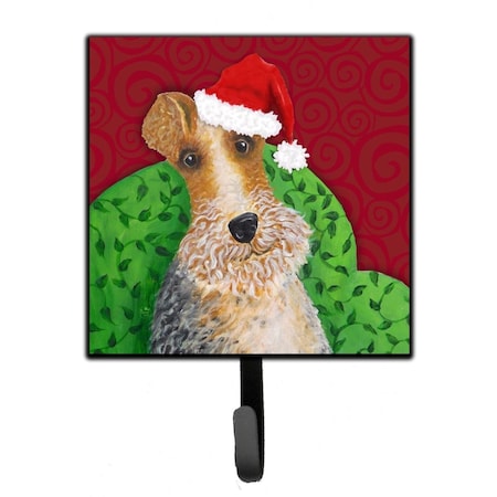 Jensendistributionservices Wire Fox Terrier Christmas Leash or Key Holder MI1654327